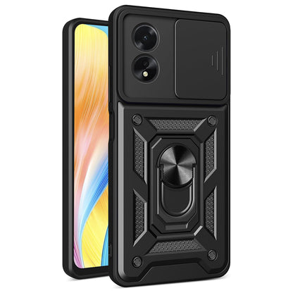 Maska za Oppo A18 / A38, Techsuit, CamShield, Crna
