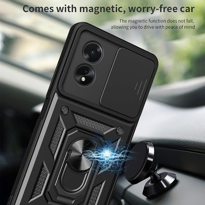 Maska za Oppo A18 / A38, Techsuit, CamShield, Crna