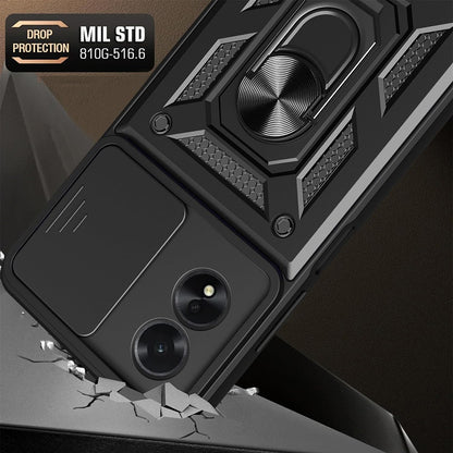 Maska za Oppo A18 / A38, Techsuit, CamShield, Crna