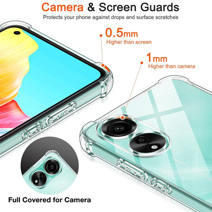 Maska za Oppo A18 / A38, Techsuit, Shockproof Clear, Prozirna