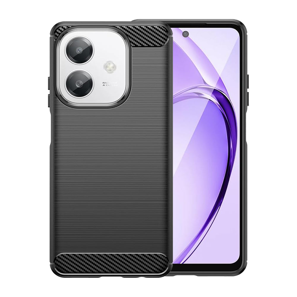 Maska za Oppo A3 4G / A3, Techsuit, Karbon, Crna