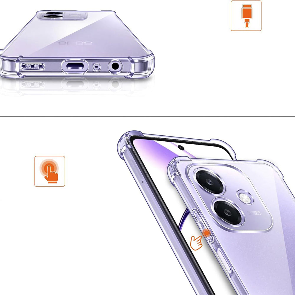 Maska za Oppo A3 4G, Techsuit, Shockproof Clear, Prozirna