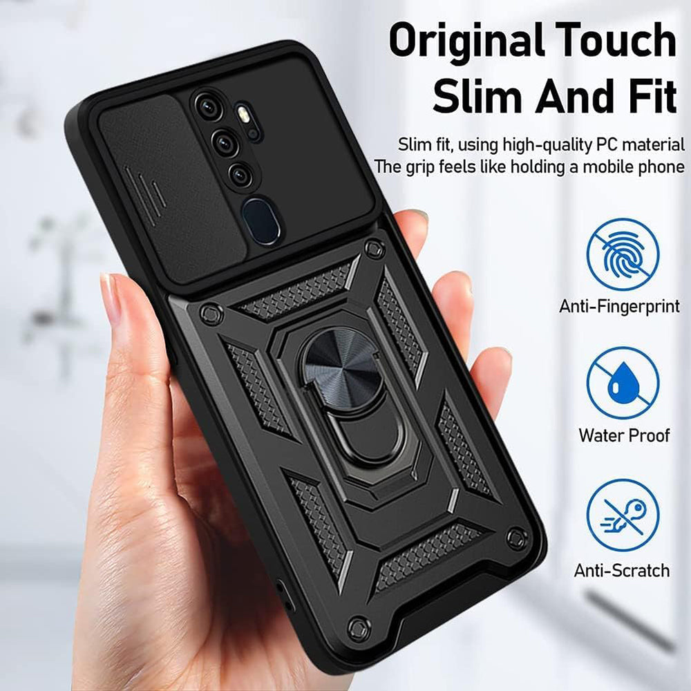 Maska za Oppo A5 4G, Techsuit, CamShield, Crna