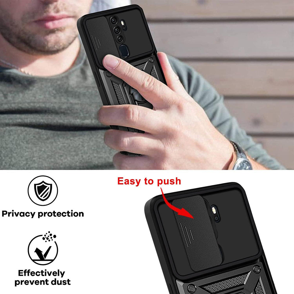 Maska za Oppo A5 4G, Techsuit, CamShield, Crna