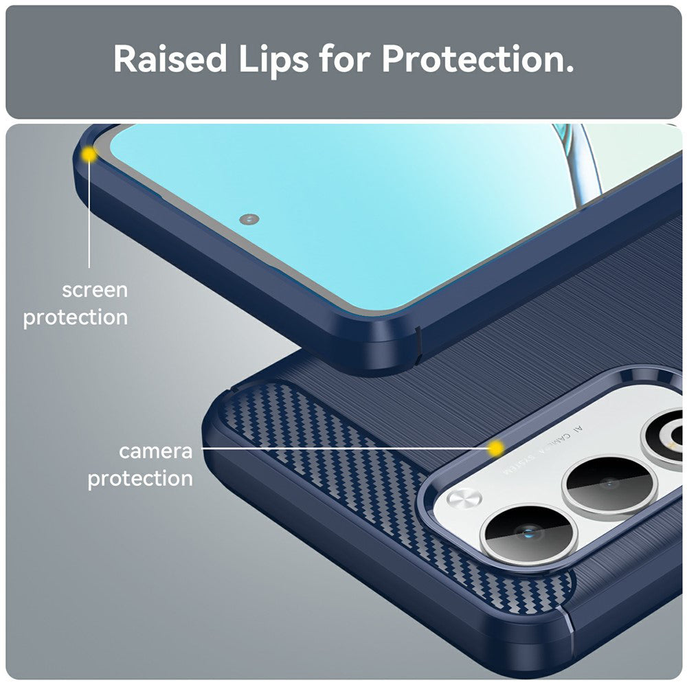 Maska za Oppo A5 4G, Techsuit, Karbon, Plava