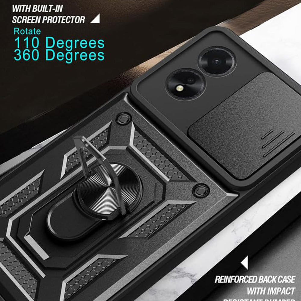 Maska za Oppo A58 4G, Techsuit, CamShield, Crna