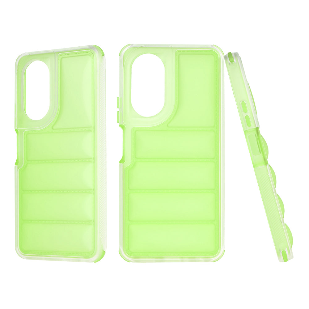 Maska za Oppo A58 4G, Techsuit, Wave Shield, Zelena