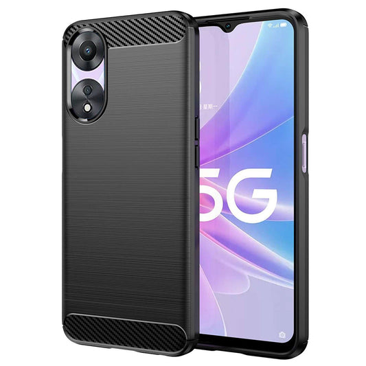 Maska za Oppo A58 5G / A78 5G, Techsuit, Karbon, Crna