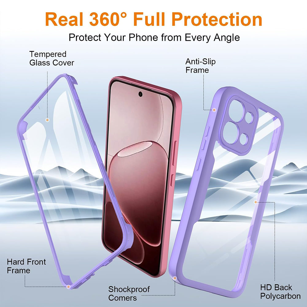 Maska za Oppo A6 Pro 5G / A6 Pro 4G, Techsuit, ColorVerse 360, Ljubičasta
