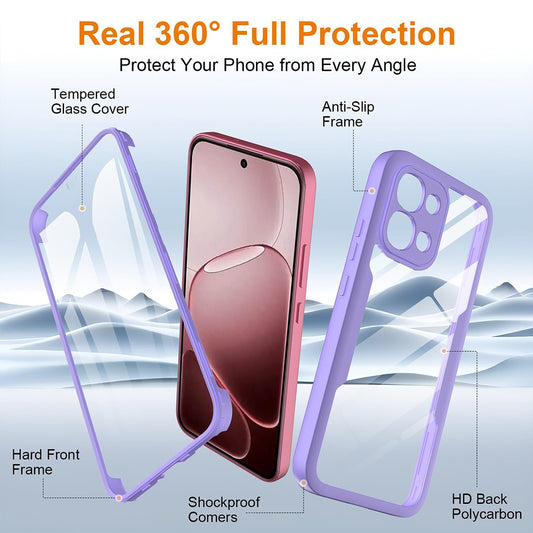Maska za Oppo A6 Pro 5G / A6 Pro 4G, Techsuit, ColorVerse 360, Ljubičasta