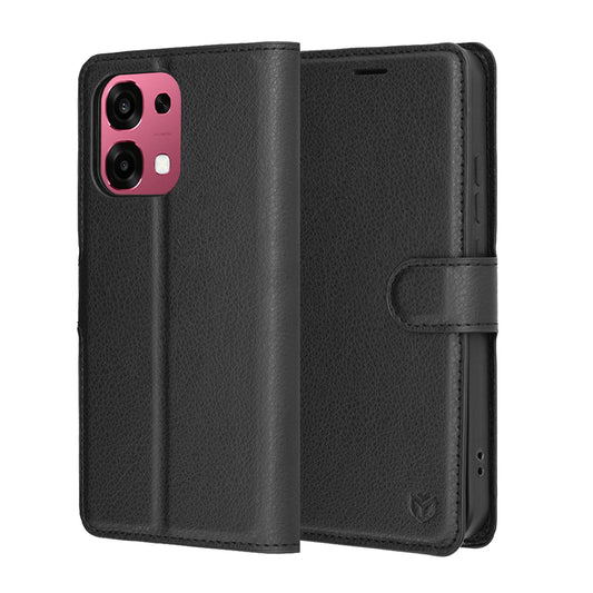 Futrola za Oppo A6 Pro 5G / A6 Pro 4G, Techsuit, Leather Folio, Crna