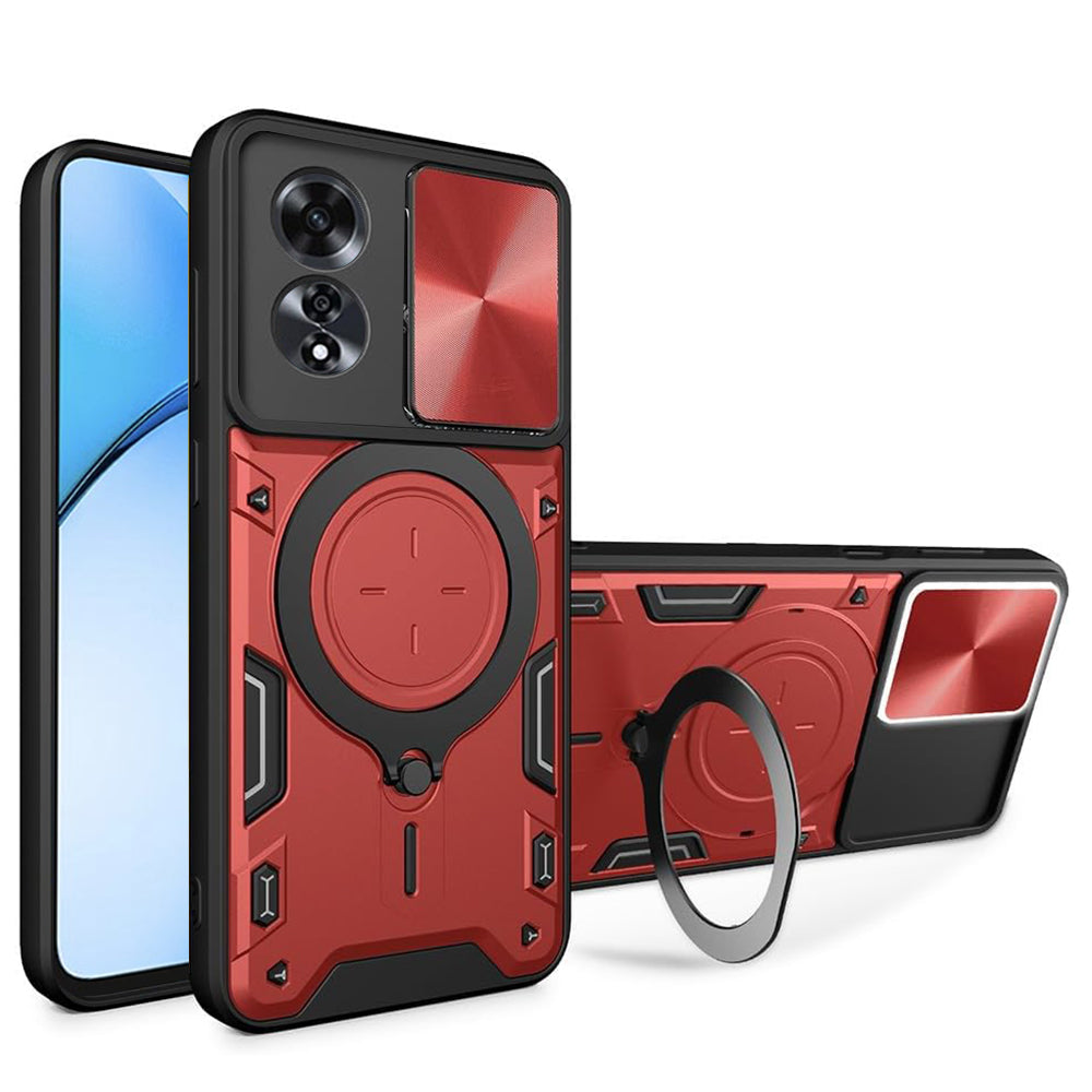 Maska za Oppo A60, Techsuit, CamGuard Pro, Crvena