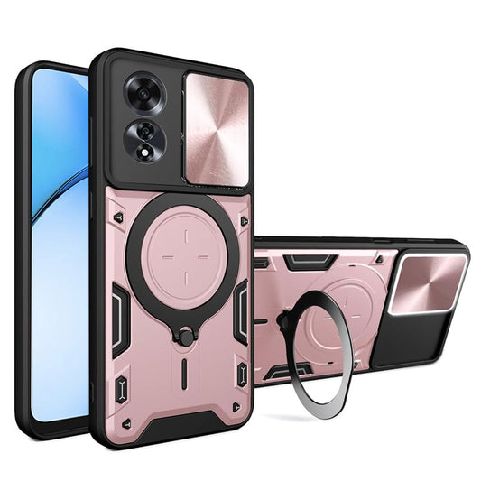 Maska za Oppo A60, Techsuit, CamGuard Pro, Ružičasto zlatna