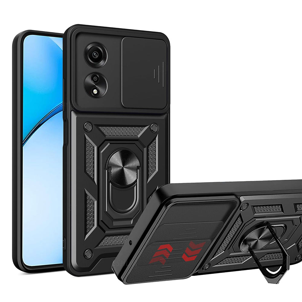 Maska za Oppo A60, Techsuit, CamShield, Crna