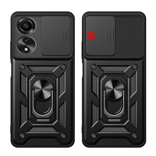 Maska za Oppo A60, Techsuit, CamShield, Crna