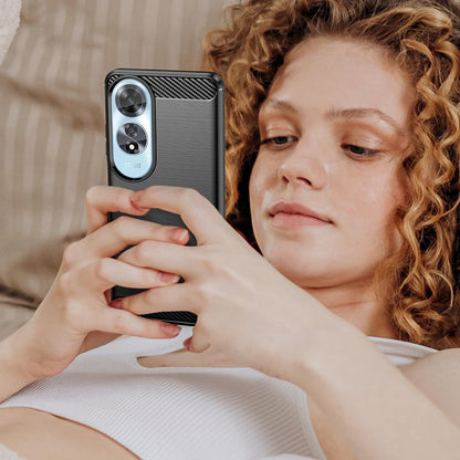 Maska za Oppo A60, Techsuit, Karbon, Crna