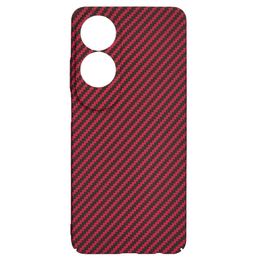 Maska za Oppo A60, Techsuit, Carbonite FiberShell, Crvena