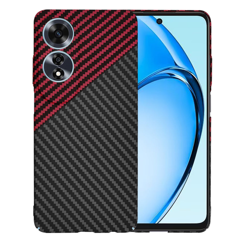 Maska za Oppo A60, Techsuit, Carbonite FiberShell, Crno Crvena