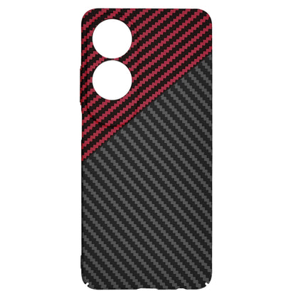 Maska za Oppo A60, Techsuit, Carbonite FiberShell, Crno Crvena