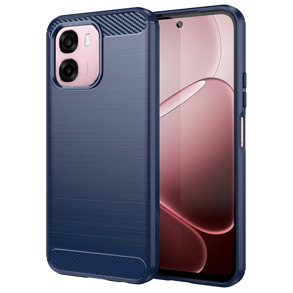 Maska za Oppo A6k 4G / A6x 4G / A6x / A6 4G, Techsuit, Karbon, Plava