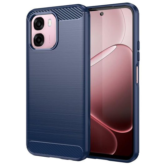 Maska za Oppo A6k 4G / A6x 4G / A6x / A6 4G, Techsuit, Karbon, Plava