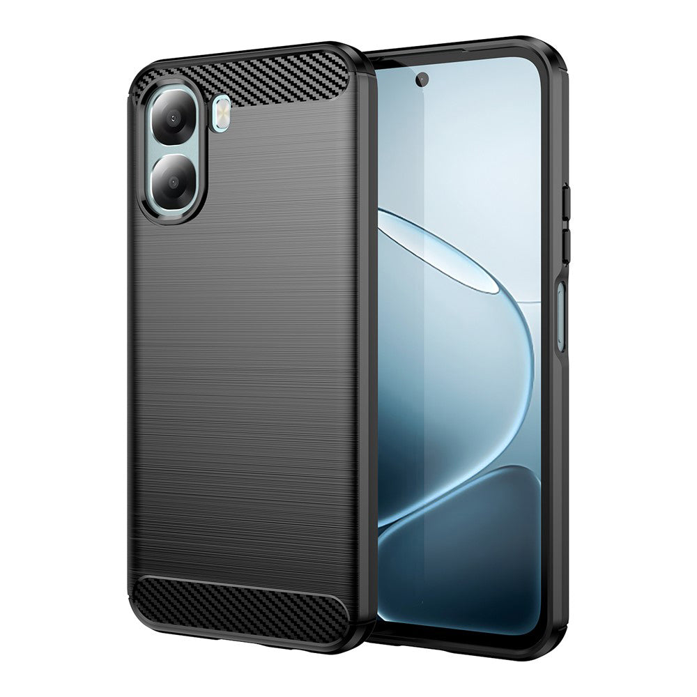 Futrola za Oppo A6x 4G / A6x, Techsuit, Karbon, Crna