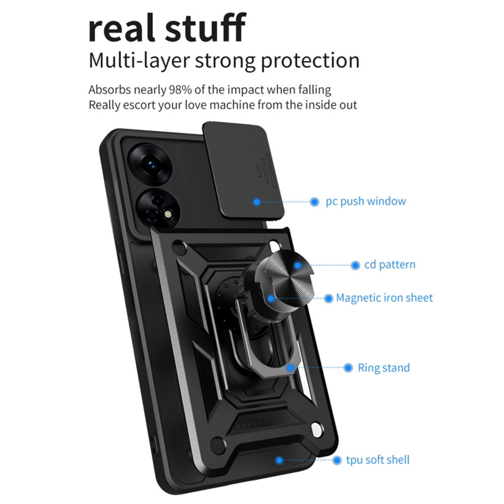 Maska za Oppo A78 4G, Techsuit, CamShield, Crna