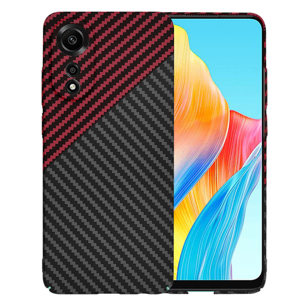 Maska za Oppo A78 4G, Techsuit, Carbonite FiberShell, Crno Crvena