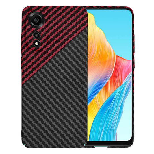 Maska za Oppo A78 4G, Techsuit, Carbonite FiberShell, Crno Crvena