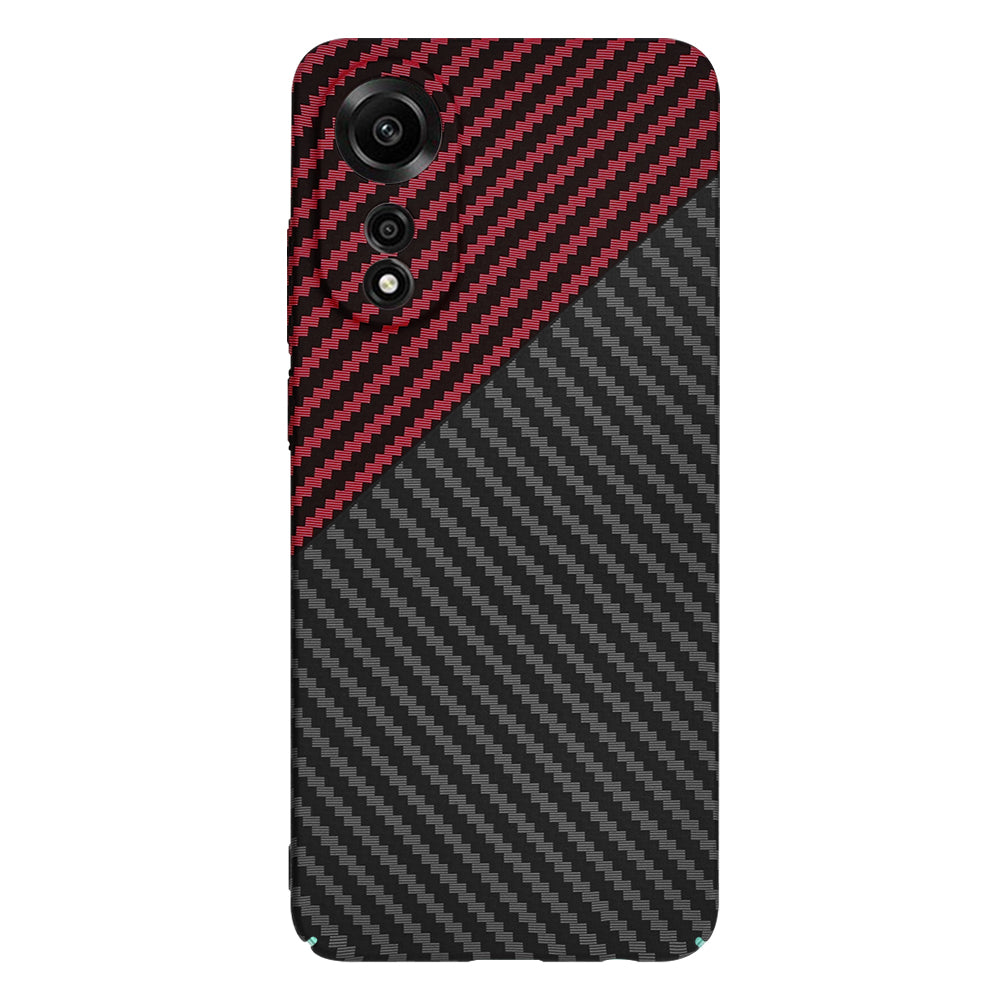 Maska za Oppo A78 4G, Techsuit, Carbonite FiberShell, Crno Crvena