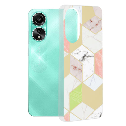 Maska za Oppo A78 4G, Techsuit, Marble, Ljubičasta