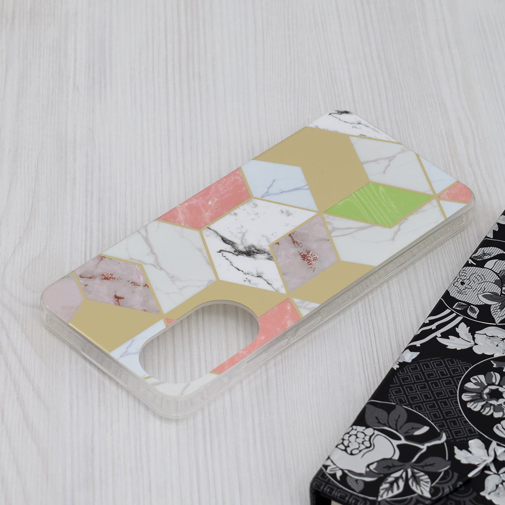 Maska za Oppo A78 4G, Techsuit, Marble, Ljubičasta