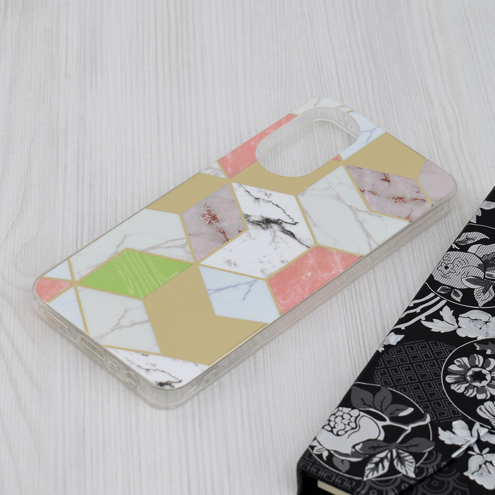 Maska za Oppo A78 4G, Techsuit, Marble, Ljubičasta