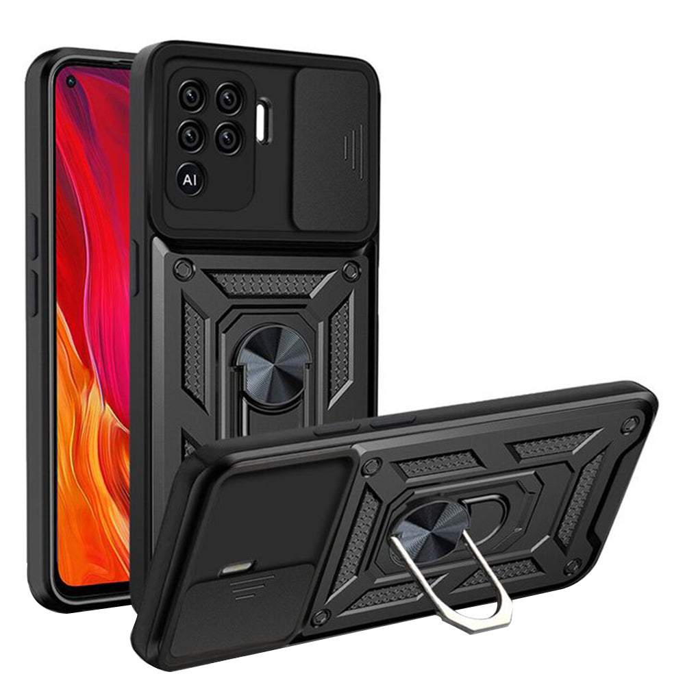Maska za Oppo A94 / Reno5 Lite, Techsuit, CamShield, Crna