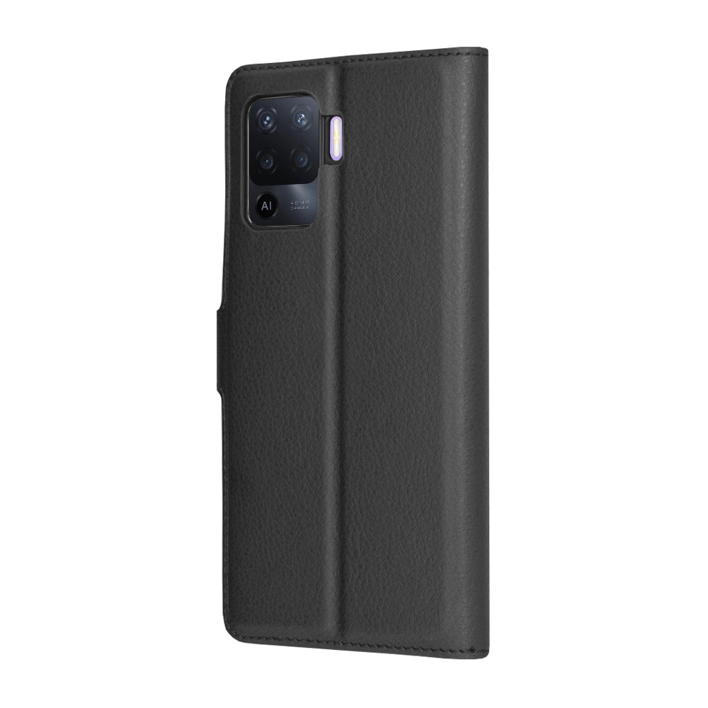 Futrola za Oppo A94 / Reno5 Lite, Techsuit, Leather Folio, Crna