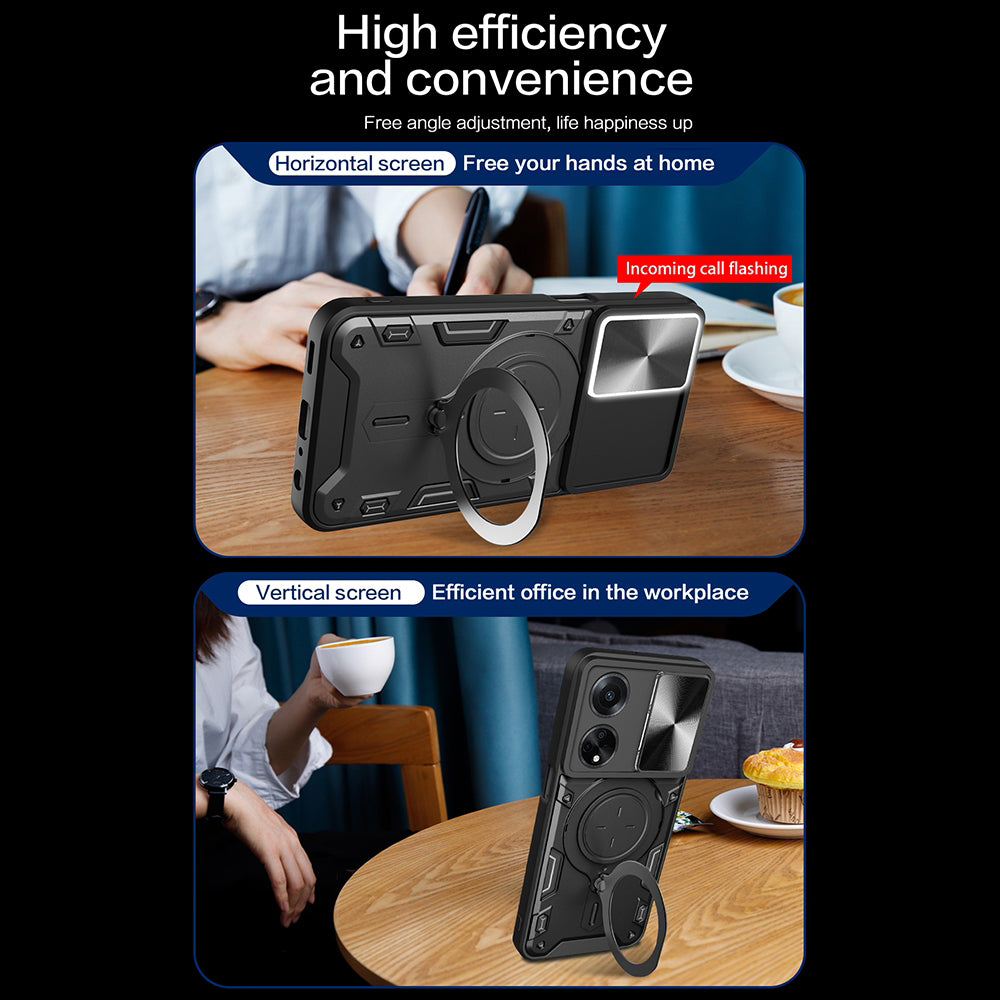 Maska za Oppo A98, Techsuit, CamGuard Pro, Crna