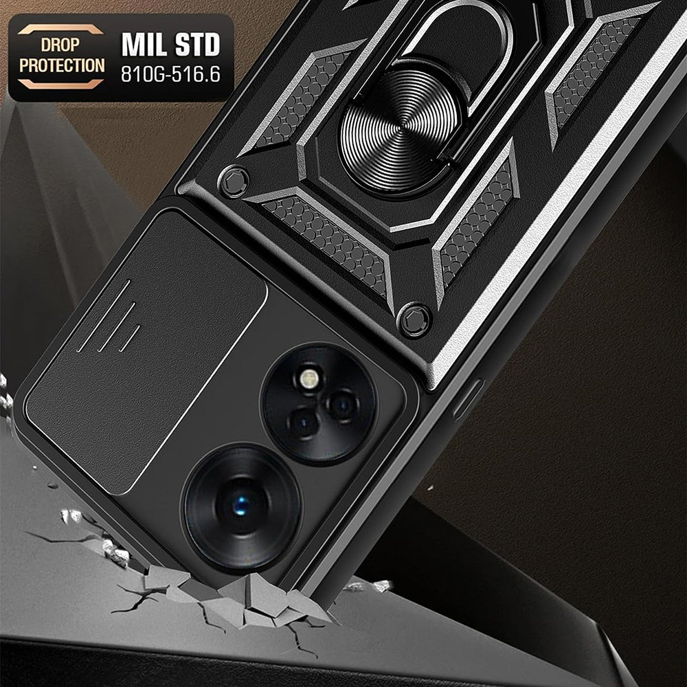 Futrola za Oppo A98, Techsuit, CamShield, Crna