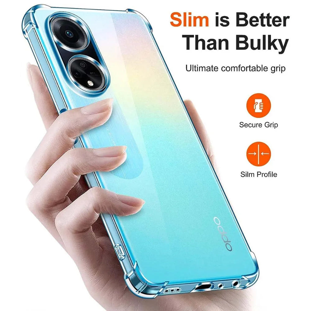 Maska za Oppo A98, Techsuit, Shockproof Clear, Prozirna