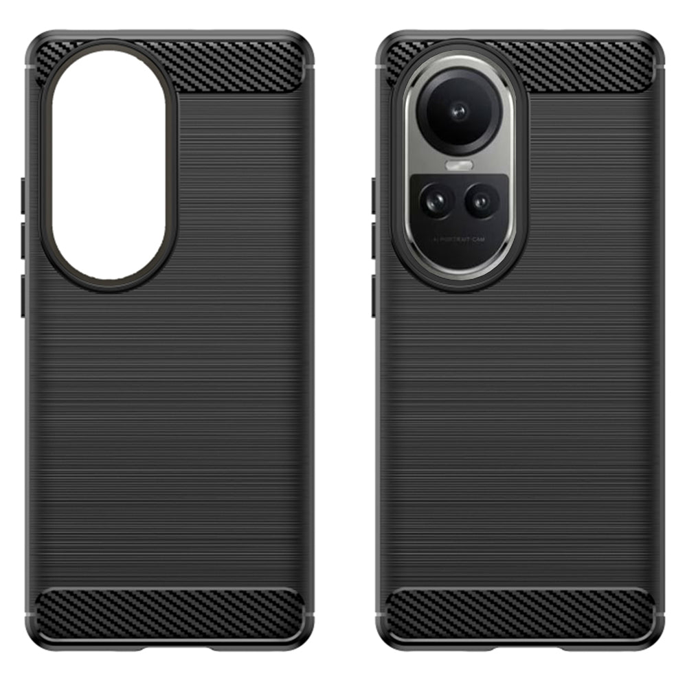 Maska za Oppo Reno10 / Reno10 Pro, Techsuit, Karbon, Crna