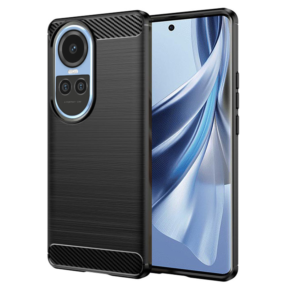 Maska za Oppo Reno10 / Reno10 Pro, Techsuit, Karbon, Crna