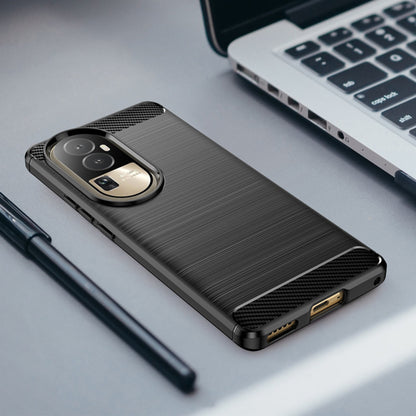 Maska za Oppo Reno10 / Reno10 Pro, Techsuit, Karbon, Crna