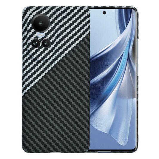 Maska za Oppo Reno10 / Reno10 Pro, Techsuit, Carbonite FiberShell, Crno Siva