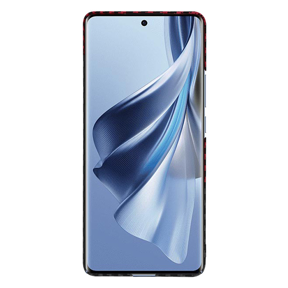 Maska za Oppo Reno10 / Reno10 Pro, Techsuit, Carbonite FiberShell, Crno Crvena