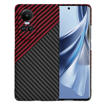 Maska za Oppo Reno10 / Reno10 Pro, Techsuit, Carbonite FiberShell, Crno Crvena