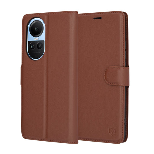 Futrola za Oppo Reno10 / Reno10 Pro, Techsuit, Kožna Folio, Smeđa