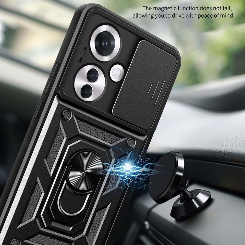 Maska za Oppo Reno11 F, Techsuit, CamShield, Crna