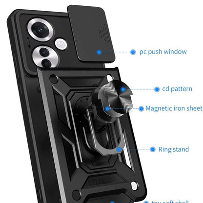 Maska za Oppo Reno11 F, Techsuit, CamShield, Crna