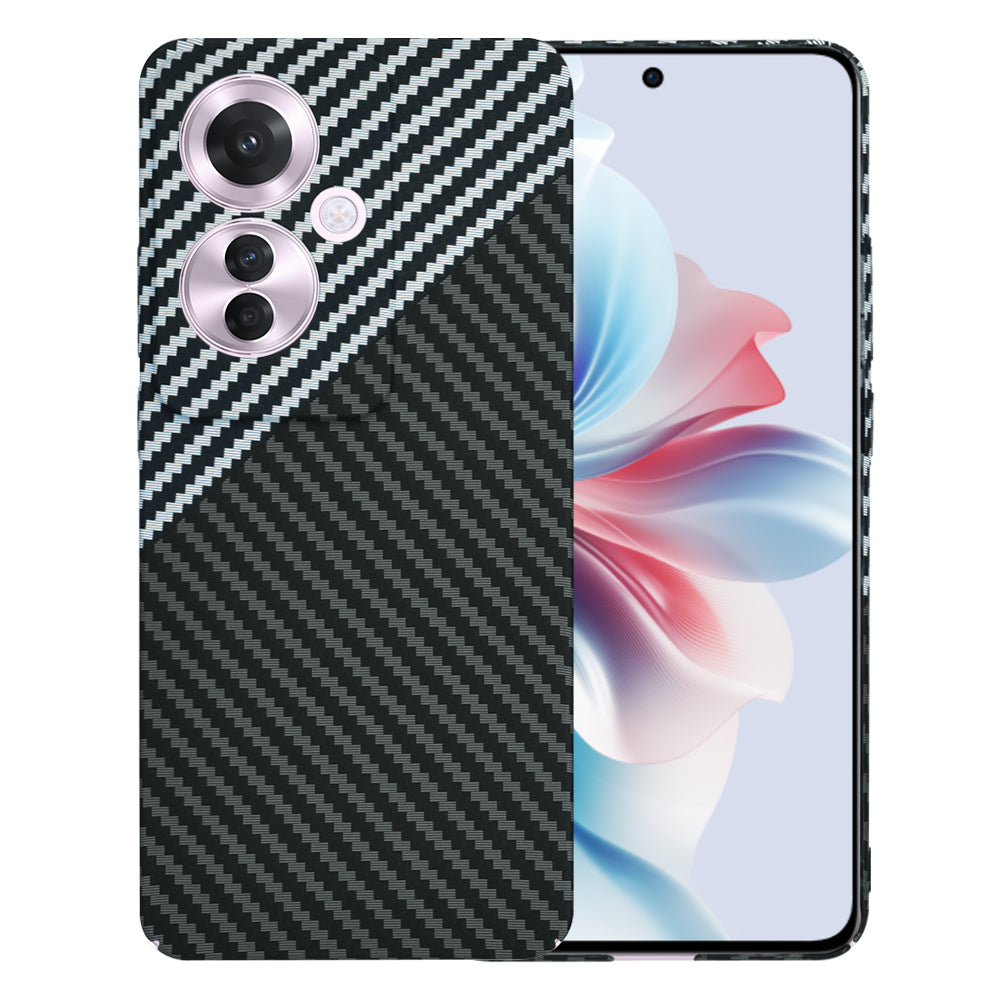 Maska za Oppo Reno11 F, Techsuit, Carbonite FiberShell, Crno Siva