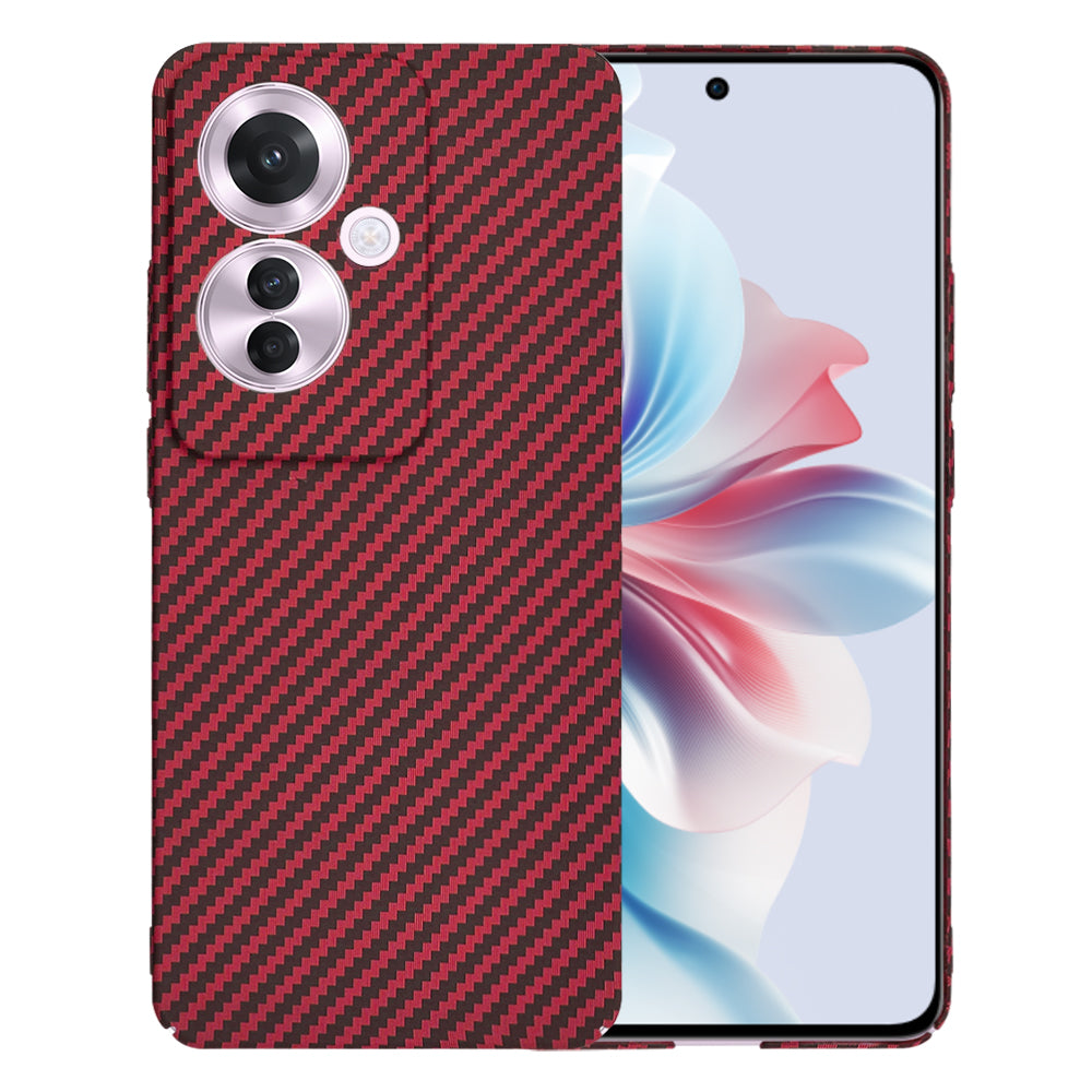 Maska za Oppo Reno11 F, Techsuit, Carbonite FiberShell, Crvena