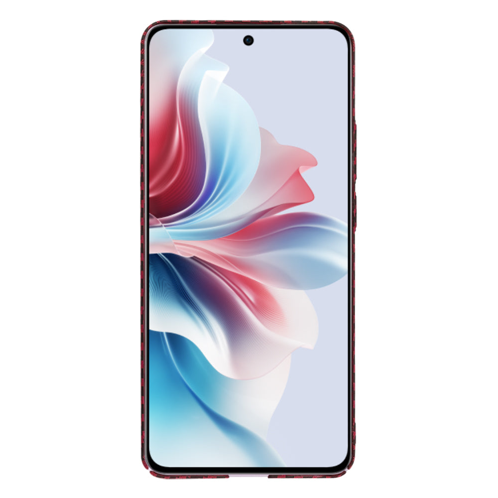 Maska za Oppo Reno11 F, Techsuit, Carbonite FiberShell, Crvena